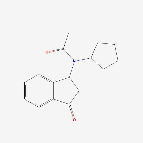 N-cyclopentyl-N-(3-oxo-1,2-dihydroinden-1-yl)acetamide (CAS: 1025855-68-8) - Related Chemical Product