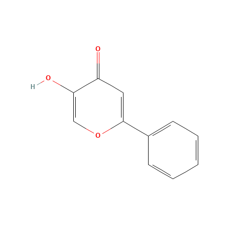 5-hydroxy-2-phenylpyran-4-one (CAS: 1333332-13-0) - Chemical Structure and Molecular Formula 