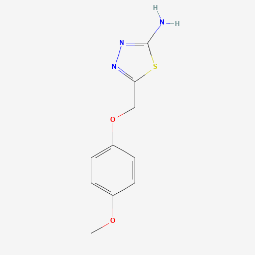 5-[(4-methoxyphenoxy)methyl]-1,3,4-thiadiazol-2-amine (CAS: 364360-13-4) - Chemical Structure and Molecular Formula 