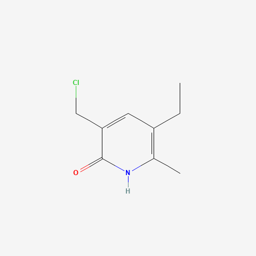 3-(chloromethyl)-5-ethyl-6-methyl-1H-pyridin-2-one (CAS: 139549-63-6) - Chemical Structure and Molecular Formula 