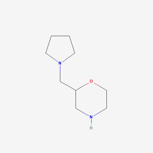 2-(pyrrolidin-1-ylmethyl)morpholine (CAS: 128208-00-4) - Chemical Structure and Molecular Formula 