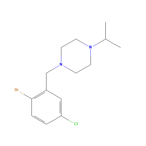 1-[(2-bromo-5-chlorophenyl)methyl]-4-propan-2-ylpiperazine (CAS: 685535-69-7) - Related Chemical Product