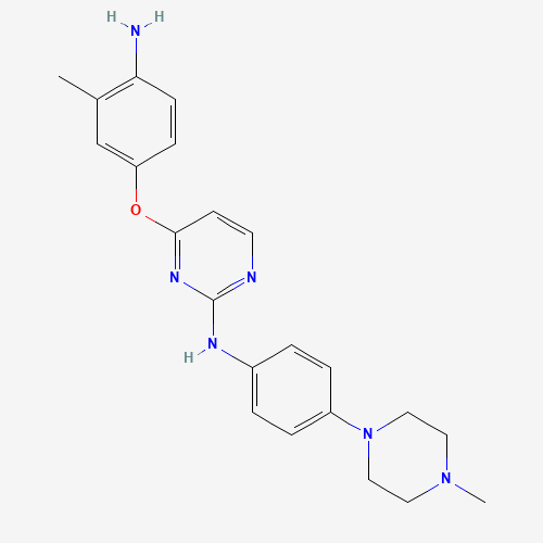 4-(4-amino-3-methylphenoxy)-N-[4-(4-methylpiperazin-1-yl)phenyl]pyrimidin-2-amine (CAS: 853299-40-8) - Chemical Structure and Molecular Formula 