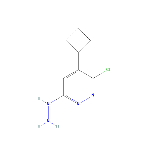 (6-chloro-5-cyclobutylpyridazin-3-yl)hydrazine (CAS: 233276-12-5) - Chemical Structure and Molecular Formula 