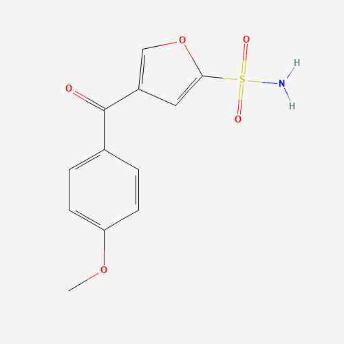 4-(4-methoxybenzoyl)furan-2-sulfonamide (CAS: 118993-61-6) - Chemical Structure and Molecular Formula 