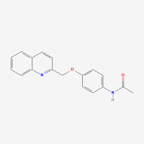 N-[4-(quinolin-2-ylmethoxy)phenyl]acetamide (CAS: 105326-63-4) - Chemical Structure and Molecular Formula 