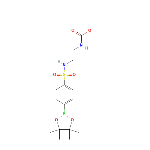 tert-butyl N-[2-[[4-(4,4,5,5-tetramethyl-1,3,2-dioxaborolan-2-yl)phenyl]sulfonylamino]ethyl]carbamate (CAS: 1014613-14-9) - Related Chemical Product