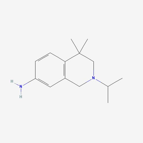 4,4-dimethyl-2-propan-2-yl-1,3-dihydroisoquinolin-7-amine (CAS: 1395029-04-5) - Chemical Structure and Molecular Formula 