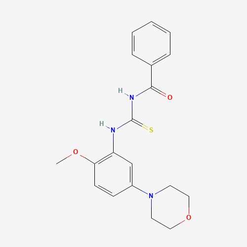 N-[(2-methoxy-5-morpholin-4-ylphenyl)carbamothioyl]benzamide (CAS: 383870-86-8) - Chemical Structure and Molecular Formula 