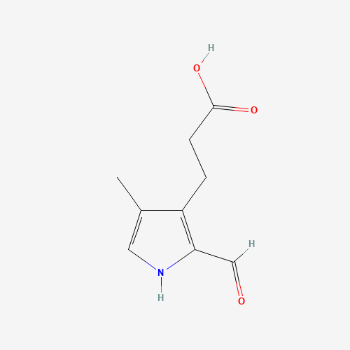 3-(2-formyl-4-methyl-1H-pyrrol-3-yl)propanoic acid (CAS: 132281-87-9) - Chemical Structure and Molecular Formula 