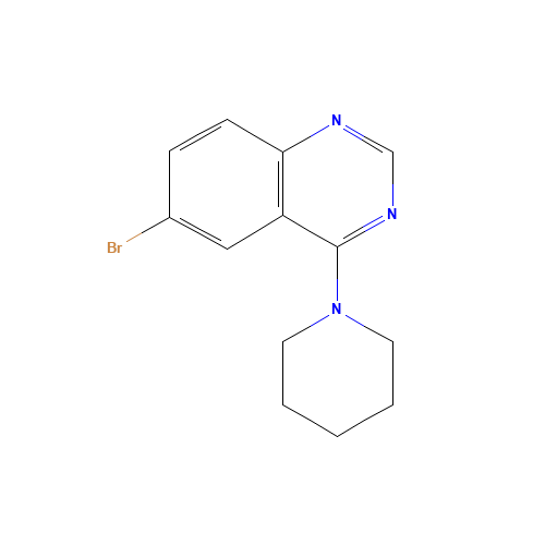 6-bromo-4-piperidin-1-ylquinazoline (CAS: 452348-63-9) - Chemical Structure and Molecular Formula 