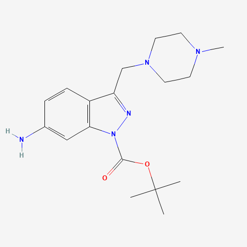 tert-butyl 6-amino-3-[(4-methylpiperazin-1-yl)methyl]indazole-1-carboxylate (CAS: 887590-50-3) - Related Chemical Product