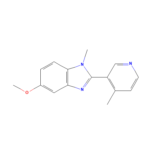 5-methoxy-1-methyl-2-(4-methylpyridin-3-yl)benzimidazole (CAS: 1356483-23-2) - Chemical Structure and Molecular Formula 