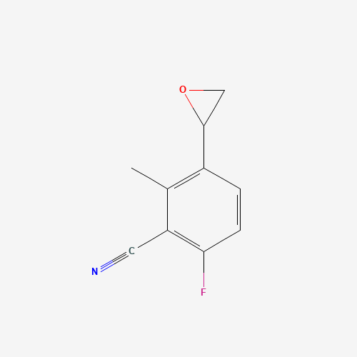 6-fluoro-2-methyl-3-(oxiran-2-yl)benzonitrile (CAS: 1255207-46-5) - Chemical Structure and Molecular Formula 