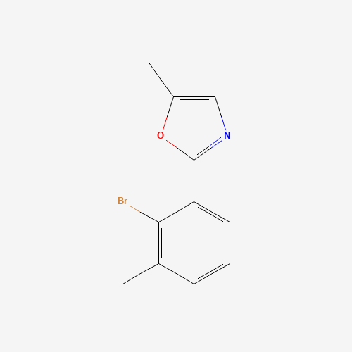 2-(2-bromo-3-methylphenyl)-5-methyl-1,3-oxazole (CAS: 1319197-03-9) - Chemical Structure and Molecular Formula 