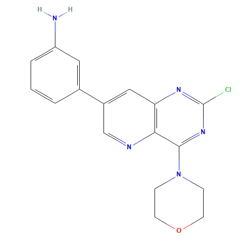 3-(2-chloro-4-morpholin-4-ylpyrido[3,2-d]pyrimidin-7-yl)aniline (CAS: 1557084-43-1) - Related Chemical Product