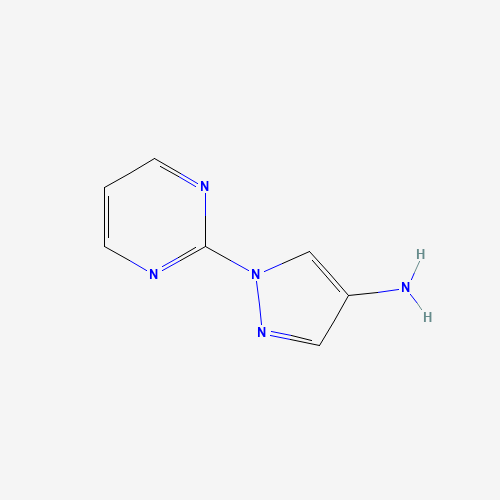 1-pyrimidin-2-ylpyrazol-4-amine (CAS: 1156601-73-8) - Chemical Structure and Molecular Formula 