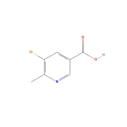 5-bromo-6-methylpyridine-3-carboxylic acid (CAS: 1190862-72-6) - Chemical Structure and Molecular Formula 