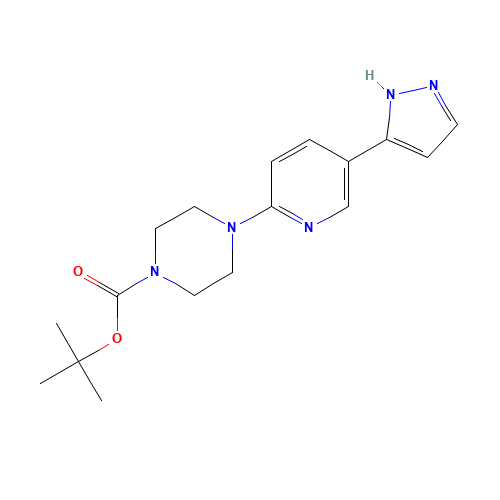 tert-butyl 4-[5-(1H-pyrazol-5-yl)pyridin-2-yl]piperazine-1-carboxylate (CAS: 1363653-65-9) - Related Chemical Product