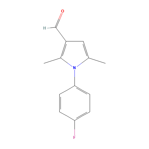 1-(4-fluorophenyl)-2,5-dimethylpyrrole-3-carbaldehyde (CAS: 119673-50-6) - Chemical Structure and Molecular Formula 