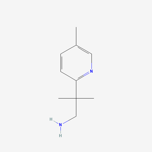 2-methyl-2-(5-methylpyridin-2-yl)propan-1-amine (CAS: 929022-01-5) - Chemical Structure and Molecular Formula 