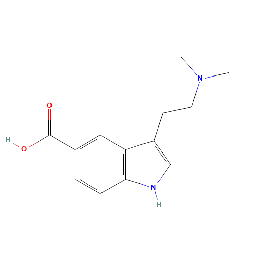 3-[2-(dimethylamino)ethyl]-1H-indole-5-carboxylic acid (CAS: 114365-09-2) - Chemical Structure and Molecular Formula 