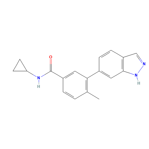 N-cyclopropyl-3-(1H-indazol-6-yl)-4-methylbenzamide (CAS: 651780-03-9) - Related Chemical Product