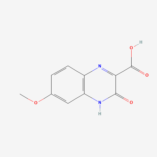 6-methoxy-3-oxo-4H-quinoxaline-2-carboxylic acid (CAS: 181529-97-5) - Chemical Structure and Molecular Formula 