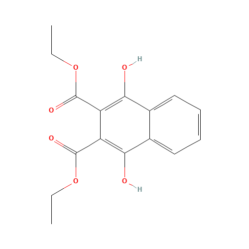 diethyl 1,4-dihydroxynaphthalene-2,3-dicarboxylate (CAS: 59883-07-7) - Chemical Structure and Molecular Formula 