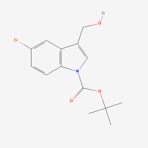 tert-butyl 5-bromo-3-(hydroxymethyl)indole-1-carboxylate (CAS: 905710-14-7) - Chemical Structure and Molecular Formula 