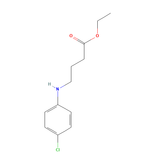 ethyl 4-(4-chloroanilino)butanoate (CAS: 82049-95-4) - Chemical Structure and Molecular Formula 