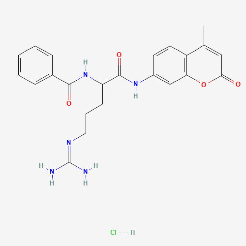N-[5-(diaminomethylideneamino)-1-[(4-methyl-2-oxochromen-7-yl)amino]-1-oxopentan-2-yl]benzamide;hydrochloride (CAS: 102601-21-8) - Related Chemical Product
