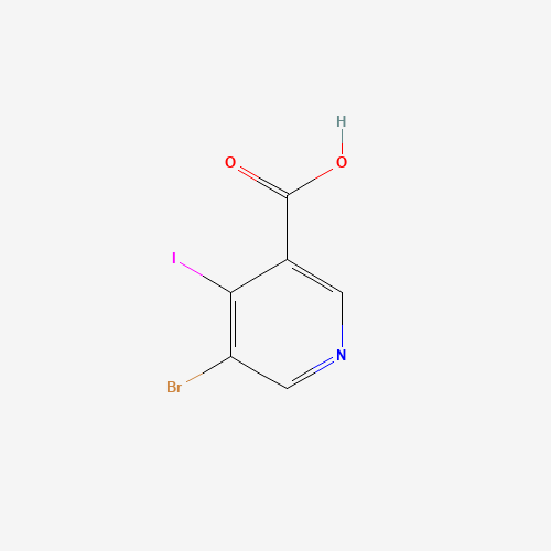 5-bromo-4-iodopyridine-3-carboxylic acid (CAS: 491588-98-8) - Chemical Structure and Molecular Formula 