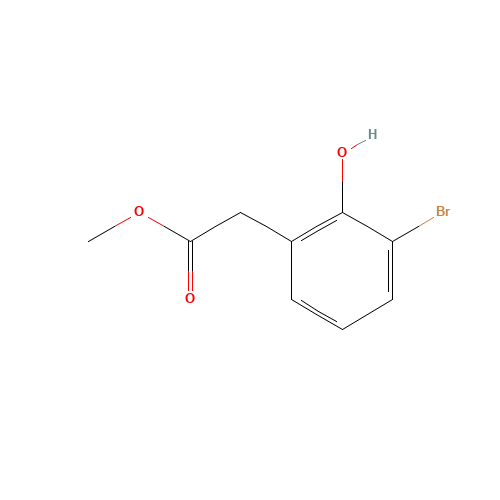 methyl 2-(3-bromo-2-hydroxyphenyl)acetate (CAS: 628331-74-8) - Chemical Structure and Molecular Formula 