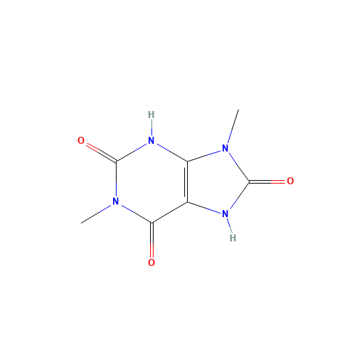 1,9-dimethyl-3,7-dihydropurine-2,6,8-trione (CAS: 55441-62-8) - Chemical Structure and Molecular Formula 