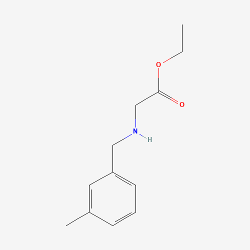 ethyl 2-[(3-methylphenyl)methylamino]acetate (CAS: 501653-59-4) - Chemical Structure and Molecular Formula 