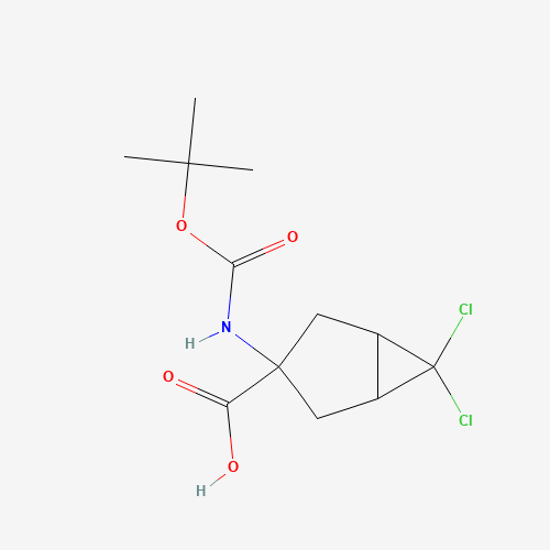 6,6-dichloro-3-[(2-methylpropan-2-yl)oxycarbonylamino]bicyclo[3.1.0]hexane-3-carboxylic acid (CAS: 1134759-39-9) - Related Chemical Product