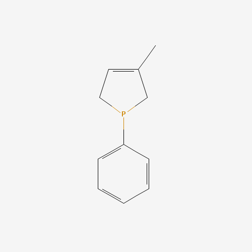 3-methyl-1-phenyl-2,5-dihydrophosphole (CAS: 15450-93-8) - Chemical Structure and Molecular Formula 