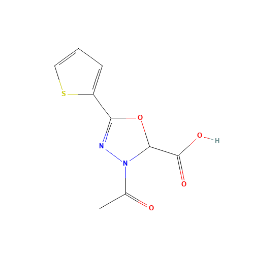 3-acetyl-5-thiophen-2-yl-2H-1,3,4-oxadiazole-2-carboxylic acid (CAS: 1432059-75-0) - Related Chemical Product