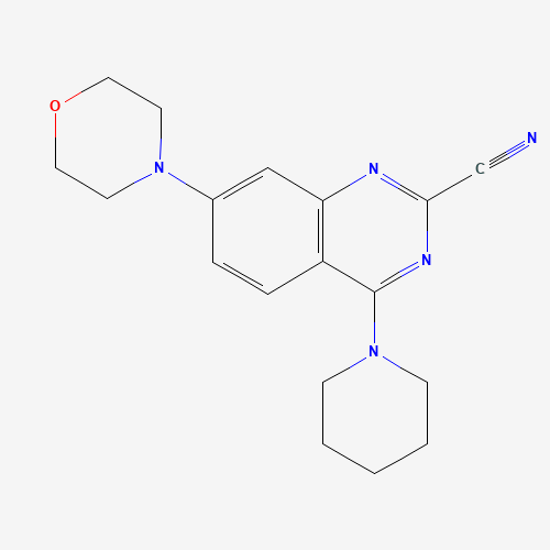 7-morpholin-4-yl-4-piperidin-1-ylquinazoline-2-carbonitrile (CAS: 1334601-64-7) - Chemical Structure and Molecular Formula 