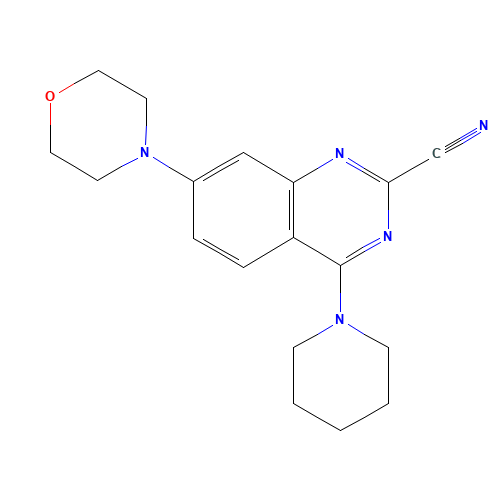 7-morpholin-4-yl-4-piperidin-1-ylquinazoline-2-carbonitrile (CAS: 1334601-64-7) - Related Chemical Product