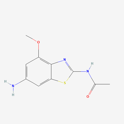 N-(6-amino-4-methoxy-1,3-benzothiazol-2-yl)acetamide (CAS: 314033-54-0) - Chemical Structure and Molecular Formula 