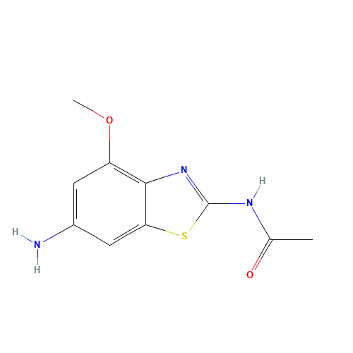 N-(6-amino-4-methoxy-1,3-benzothiazol-2-yl)acetamide (CAS: 314033-54-0) - Chemical Structure and Molecular Formula 