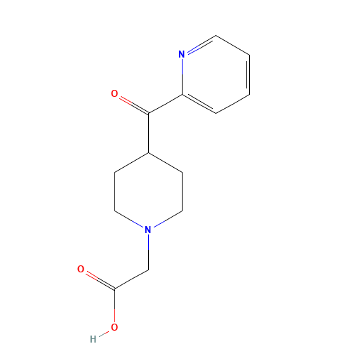 2-[4-(pyridine-2-carbonyl)piperidin-1-yl]acetic acid (CAS: 1419958-58-9) - Chemical Structure and Molecular Formula 