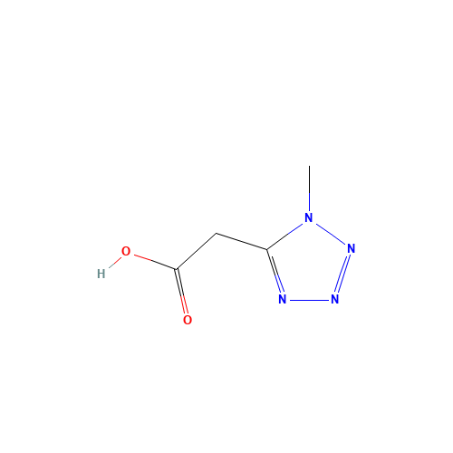 2-(1-methyltetrazol-5-yl)acetic acid (CAS: 21743-76-0) - Chemical Structure and Molecular Formula 