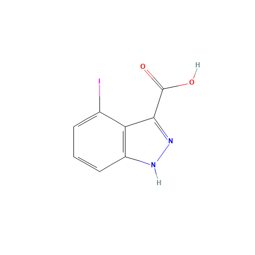 4-iodo-1H-indazole-3-carboxylic acid (CAS: 885518-74-1) - Chemical Structure and Molecular Formula 