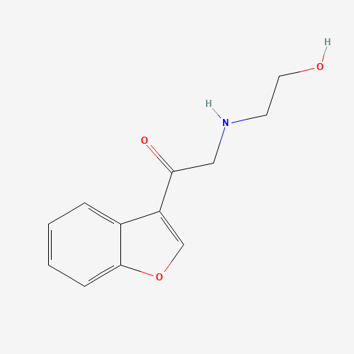 1-(1-benzofuran-3-yl)-2-(2-hydroxyethylamino)ethanone (CAS: 1262146-36-0) - Chemical Structure and Molecular Formula 