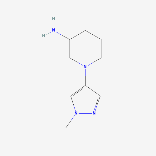 1-(1-methylpyrazol-4-yl)piperidin-3-amine (CAS: 1251330-45-6) - Chemical Structure and Molecular Formula 