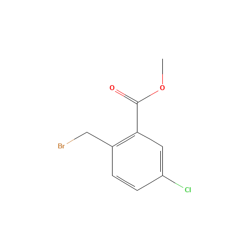 methyl 2-(bromomethyl)-5-chlorobenzoate (CAS: 668262-52-0) - Chemical Structure and Molecular Formula 