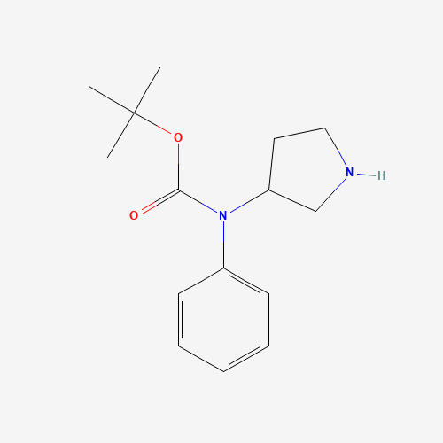 tert-butyl N-phenyl-N-pyrrolidin-3-ylcarbamate (CAS: 1443741-55-6) - Chemical Structure and Molecular Formula 